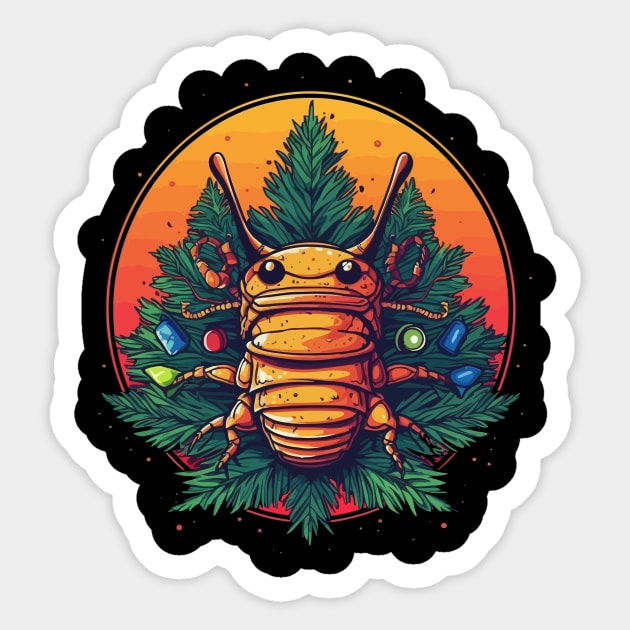 Cockroach Christmas Sticker by JH Mart